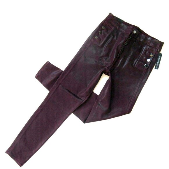 NWT J Brand Natasha in Stellar Courant Coated Sky High Skinny Stretch Jeans 31